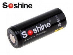 Soshine 26650 5500mAh 3.7V Protected Battery 有保護 帶保護板 鋰電池 - 原裝正貨