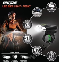 勁量 Energizer 單車燈 Bicycle Light LED Flashlight 電筒 頭燈 ( 2A, AA 電池 ) - 原裝行貨