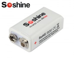 {MPower} Soshine 9V 680mAh Li-Po Rechargeable Battery 鋰電池 充電池 叉電 - 原裝行貨