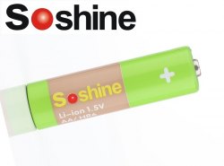 {MPower} Soshine AA 1.5V 3300mWh Li-ion Rechargeable Battery 2A 鋰電池 充電池 - 原裝行貨