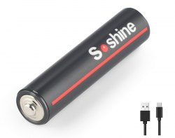 {MPower} Soshine AAA 1.5V 600mWh USB 充電 Li-ion Rechargeable Battery 3A 鋰電池 充電池 - 原裝行貨