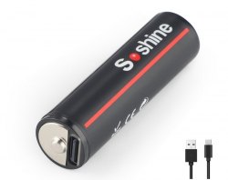 {MPower} Soshine AA 1.5V 2600mWh USB 充電 Li-ion Rechargeable Battery 2A 鋰電池 充電池 - 原裝行貨