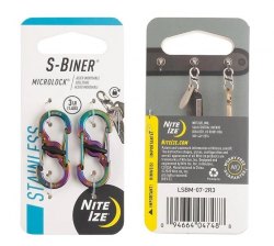 {MPower} 美國名廠 Nite Ize LSBM S-Biner MicroLock Key Chain 不銹鋼 爬山扣 登山扣 鎖匙扣 (LSBM-07-2R3) - 原裝行貨