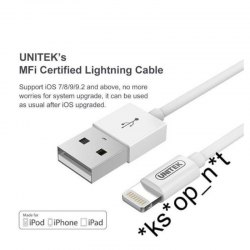 Unitek Y-C499WH 高質數 Apple iPhone Lightning USB Cable 1M 數據線 ( 通過 MFI 認證 ) - 原裝行貨