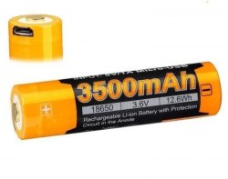 {MPower} Fenix 18650 3500mAh USB 3.6V Protected Rechargeable Battery 保護板 鋰電池 充電池 - 原裝行貨