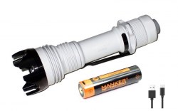 {MPower} Manker Striker 白色 黑鋼頭 USB 充電 美國名廠 LUMINUS SFT40 LED 2300 流明 LED Flashlight 電筒 - 原裝行貨