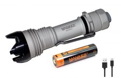 {MPower} Manker Striker 灰色 黑鋼頭 USB 充電 美國名廠 LUMINUS SFT40 LED 2300 流明 LED Flashlight 電筒 - 原裝行貨