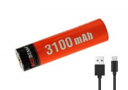 {MPower} AceBeam IMR 18650 3100mAh (20A) USB 充電 3.6V Protected Li-ion Battery 帶保護板 鋰電池 充電池 - 原裝行貨