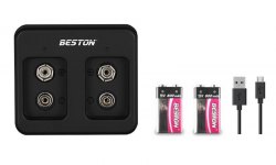 {MPower} Beston BST-M7005 9V Battery Set USB Charger Rechargeable Battery 充電器 電池 套裝 充電池 叉電 - 原裝行貨
