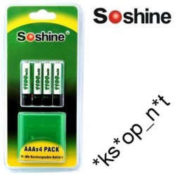 Soshine 3A, AAA Rechargeable Battery 充電池 叉電 ( 1100mAh ) - 原裝正貨