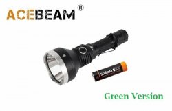 特價 - {MPower} AceBeam T27 Green USB 充電 CREE XPE2 220流明 LED Flashlight 綠色 電筒 (射程高達 521米) - 原裝行貨