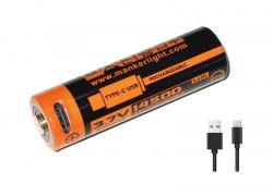 {MPower} Manker 14500 920mAh Type-C USB 充電 3.7V Li-ion Battery 鋰電池 充電池 - 原裝行貨