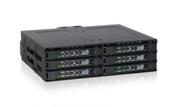 {MPower} 台灣名廠 ICY Dock MB608SP-B 6 Bay 2.5 SATA SAS SSD HDD Mobile Rack 抽取盒- 原裝行貨