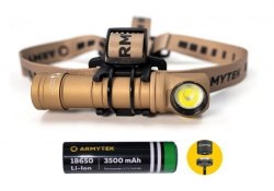 {MPower} 加拿大名廠 Armytek Wizard C2 Pro Sand 沙色 Magnet USB CREE XHP50.2 2500 流明 LED Headlight 頭燈 (白光) - 原裝行貨
