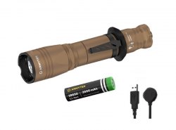 {MPower} 加拿大名廠 Armytek Dobermann Pro Sand 沙色 (黃光) CREE XHP35 HI LED 1400流明 LED Flashlight 電筒 - 原裝行貨