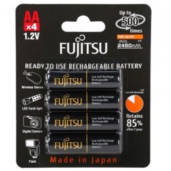 {MPower} 日本名廠 富士通 Fujitsu 2450mAh 低放電 2A, AA battery 充電池 ( 日本製造 Made in Japan ) - 原裝行貨