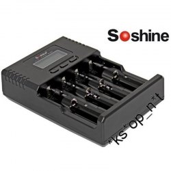 Soshine H4 LCD 顯示 充電器 Charger ( AA, AAA, C, 18650, 16340, 14500, 26650 ) - 原裝正貨