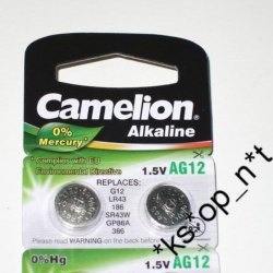 德國名廠 Camelion Alkaline Battery 鈕扣電池 (AG12, G12, LR43, 186, SR43W, GP86A, 386) - 原裝行貨