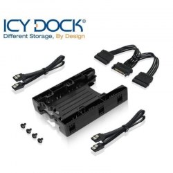 台灣名廠 ICY Dock MB290SP-1B Dual 2.5 to 3.5 SATA SSD, Harddisk 硬盤架 (免工具) - 原裝行貨