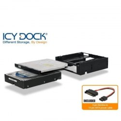 台灣名廠 ICY Dock MB343SPO 3.5 HDD SSD Slim ODD Bay to 5.25 Rom 光碟機 轉換架 - 原裝行貨