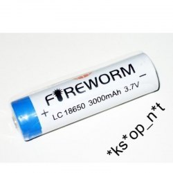 Fireworm 18650 3000mAh 3.7V Rechargeable Battery 鋰電池 充電池 - 原裝行貨