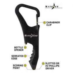 美國名廠 Nite Ize KMTCK 多功能 不銹鋼 開瓶器 鎖匙扣 Key Chain Bottle Opener - 原裝行貨