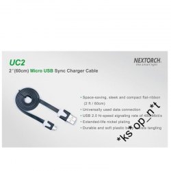 Nextorch UC2 高質數 扁線 micro usb cable 數據線 - 原裝行貨
