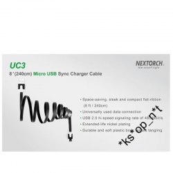 Nextorch UC3 高質數 扁線 micro usb cable 數據線 - 原裝行貨