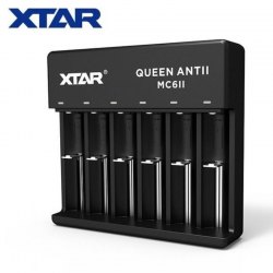 XTAR QUEEN ANTII MC6II LED Charger 顯示 獨立管道 充電器 ( 18650, 21700 ) - 原裝行貨
