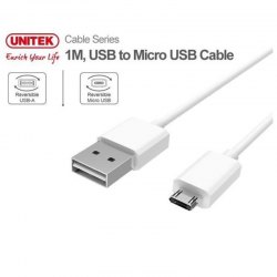 Unitek Y-C4035WH ( 無分方向, 可相反插 ) 高質數 micro usb cable 數據線 ( 1米 ) - 原裝行貨