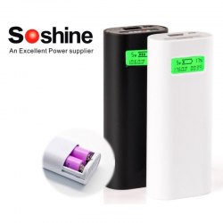 {MPower} Soshine E4S 5V 2.1A LCD Power Bank Charger 流動充電器 移動電源 (18650, 免工具) - 原裝行貨