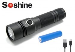 {MPower} Soshine TC14 USB 充電 美國名廠 CREE XMK T6 1100流明 LED Flashlight 電筒 - 原裝行貨