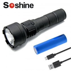 {MPower} Soshine TC15 USB 充電 美國名廠 CREE XMK T6 1100流明 LED Flashlight 電筒 - 原裝行貨