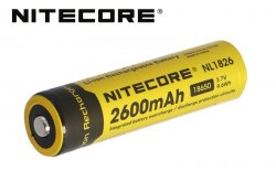 {MPower} Nitecore NL1826 18650 2600mAh 3.7V Battery 有保護電路, 帶保護板 鋰電池 充電池 - 原裝行貨