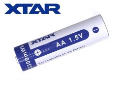 {MPower} XTAR AA 1.5V 2000mAh 3300mWh Li-ion Rechargeable Battery 2A 鋰電池 充電池 - 原裝行貨