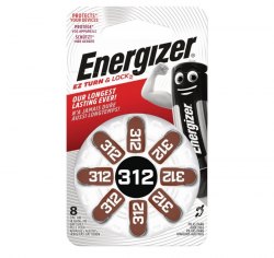 {MPower} 勁量 Energizer AZ312 1.4V Zinc Air Hearing Aid Battery 助聽器 電池 鈕扣電池 ( ZA312, A312, PR41 ) - 原裝行貨