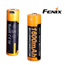 Fenix 14500 1600mAh 1.5V USB Protected Battery 有保護 鋰電池 ( AA, 2A ) - 原裝行貨
