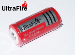 {MPower} UltraFire 16340 700mAh 3.7V Protected Battery 有保護電路 帶保護板 鋰電池 - 原裝行貨