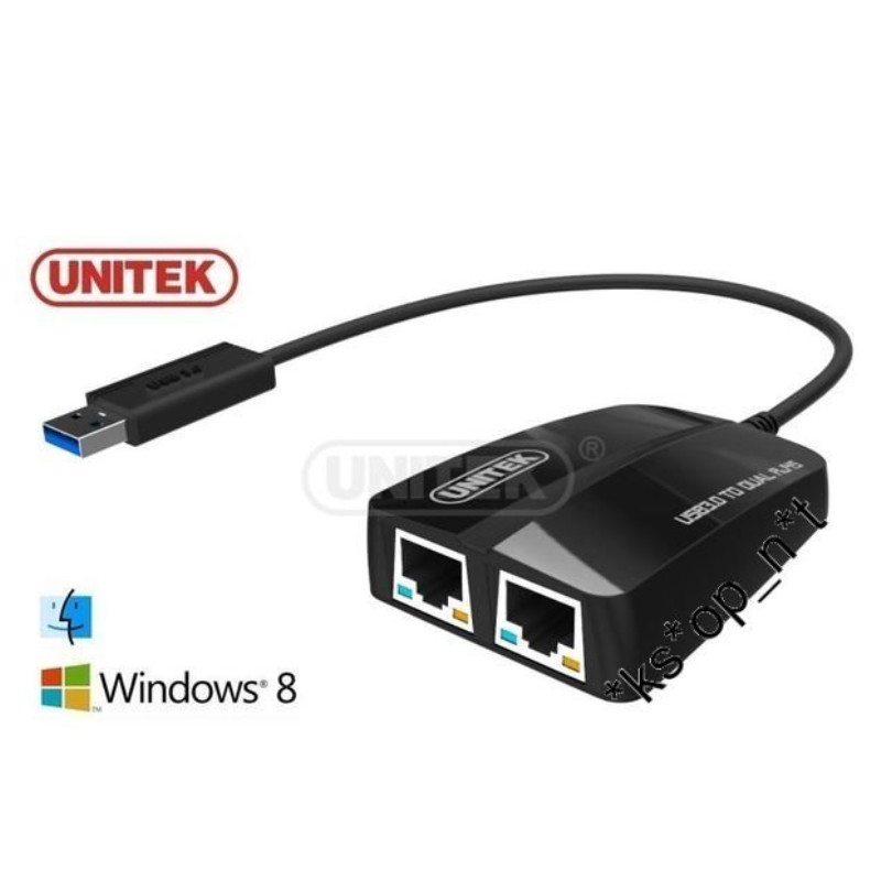 Unitek Y-3463 USB 3.0 to Dual Gigabit Ethernet Lan Adapter Card 網絡卡 ( 1000MB ) - 原裝行貨 Unitek Y-3463 USB 3.0 to Dual Gigabit Ethernet Lan Adapter Card 網絡卡 ( 1000MB ) - 原裝行貨