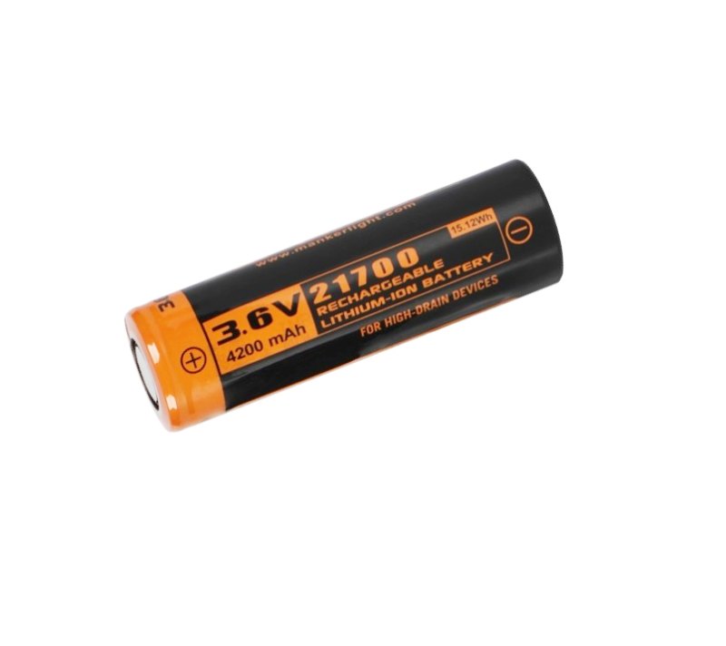 {MPower} Manker 21700 (4200mAh) 45A 3.6V Li-ion Rechargeable Battery 鋰電池 充電池 - 原裝行貨