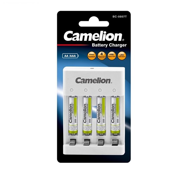 {MPower} 德國名廠 Camelion BC-0807T + 3A LED USB Charger 獨立管道 充電器 ( AA, AAA, 2A, 3A ) - 原裝行貨