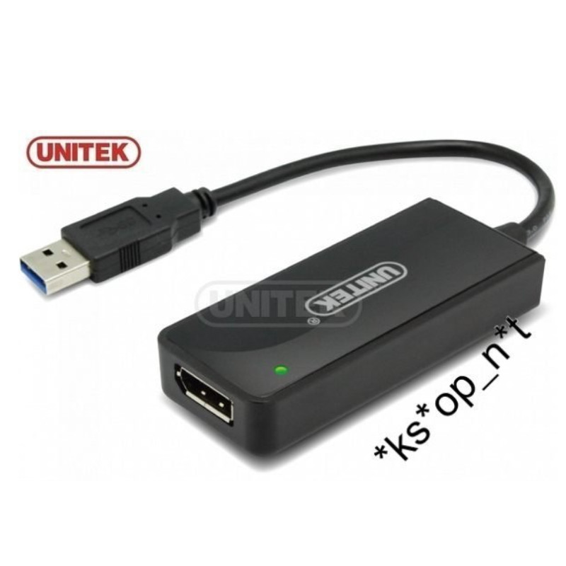 Unitek Y-3703 USB 3.0 to Display Port Converter Adapter ( 支援 1080P, Win 10 ) - 原裝行貨 2年保用 Unitek Y-3703 USB 3.0 to Display Port Converter Adapter ( 支援 1080P, Win 10 ) - 原裝行貨 2年保用