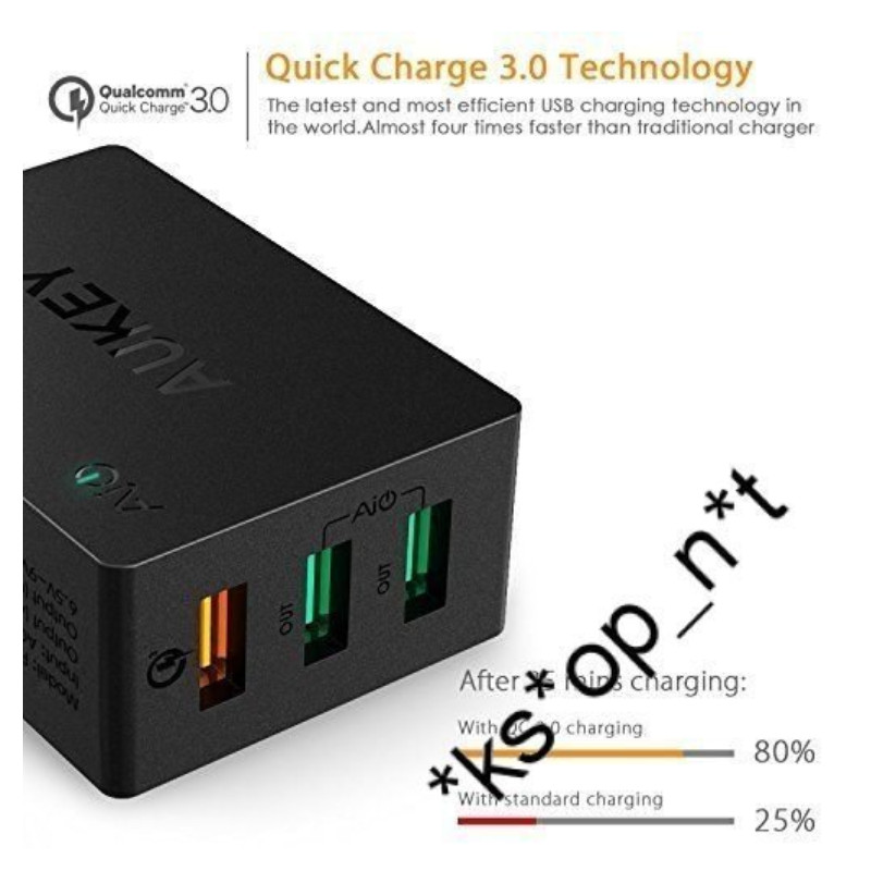 Aukey PA-T14 QC 3.0 USB Charger 快速充電 充電器 - 原裝行貨 Aukey PA-T14 QC 3.0 USB Charger 快速充電 充電器 - 原裝行貨