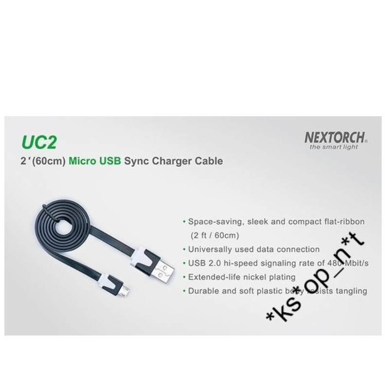 Nextorch UC2 高質數 扁線 micro usb cable 數據線 - 原裝行貨 Nextorch UC2 高質數 扁線 micro usb cable 數據線 - 原裝行貨