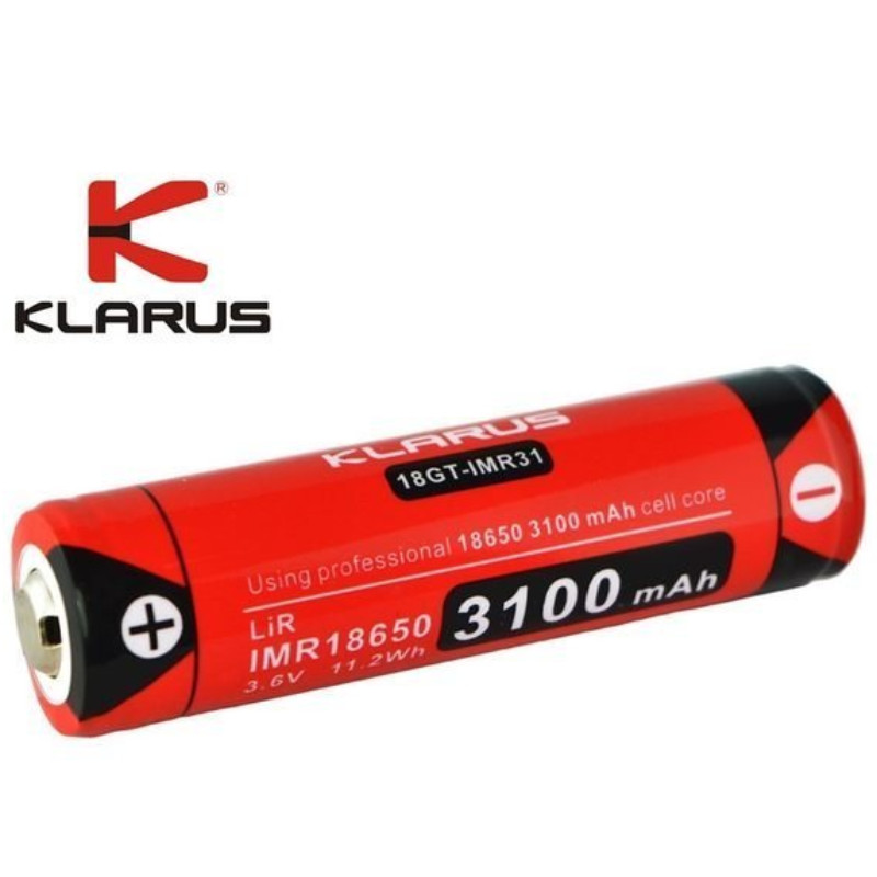 Klarus IMR 18650 3100mAh 3.6V (12A) Protected Battery 有保護 鋰電池 - 原裝行貨 Klarus IMR 18650 3100mAh 3.6V (12A) Protected Battery 有保護 鋰電池 - 原裝行貨