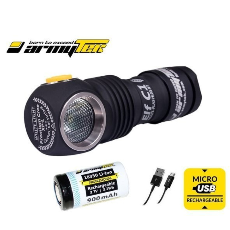 加拿大 Armytek Elf C1 USB 頭燈 CREE XP-L 980流明 LED Flashlight 電筒 (黃光) - 原裝行貨 加拿大 Armytek Elf C1 USB 頭燈 CREE XP-L 980流明 LED Flashlight 電筒 (黃光) - 原裝行貨