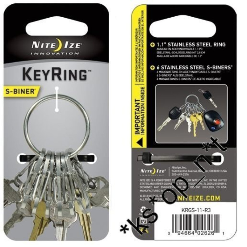 美國名廠 Nite Ize KRGS 不銹鋼 Key Ring 鎖匙扣 - 原裝行貨 美國名廠 Nite Ize KRGS 不銹鋼 Key Ring 鎖匙扣 - 原裝行貨