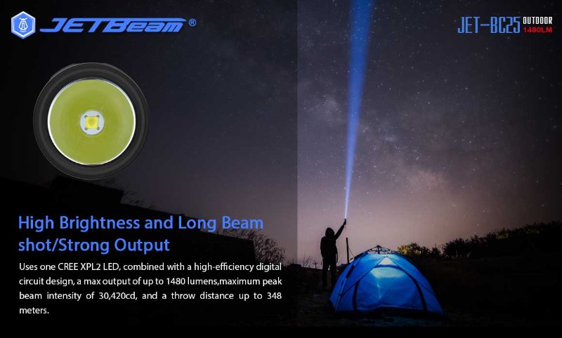 {MPower} Jetbeam BC25 USB 充電 美國名廠 CREE XPL2 1480流明 LED Flashlight 電筒 (跟原廠充電池) - 原裝行貨 {MPower} Jetbeam BC25 USB 充電 美國名廠 CREE XPL2 1480流明 LED Flashlight 電筒 (跟原廠充電池) - 原裝行貨