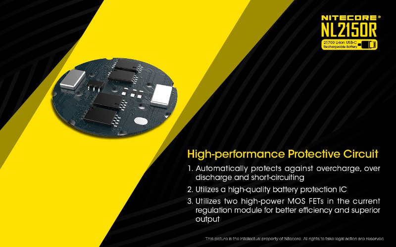 {MPower} Nitecore NL2150R 21700 5000mAh USB 3.6V Battery 有保護電路, 帶保護板 鋰電池 充電池 - 原裝行貨 {MPower} Nitecore NL2150R 21700 5000mAh USB 3.6V Battery 有保護電路, 帶保護板 鋰電池 充電池 - 原裝行貨