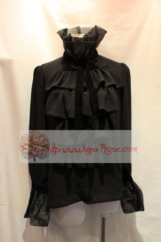 Anna Rose:日本絲質Ruffles蝴蝶領恤衫